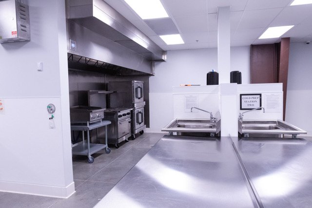 Commercial kitchen at The Kitchen Terminal in San Luis Obispo, California.